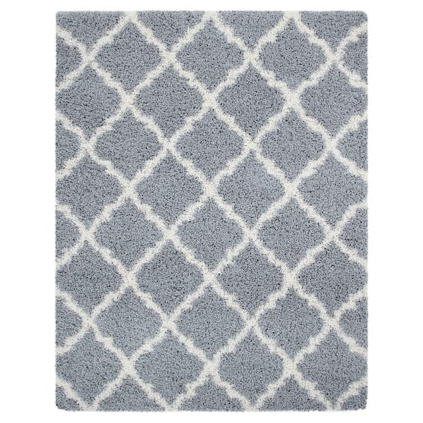 Sweet Home Stores Cozy Collection Moroccan Trellis Design 5x7 Indoor Area Rug, 5 ft. 3 in. x 6 ft. 11 in., Gray