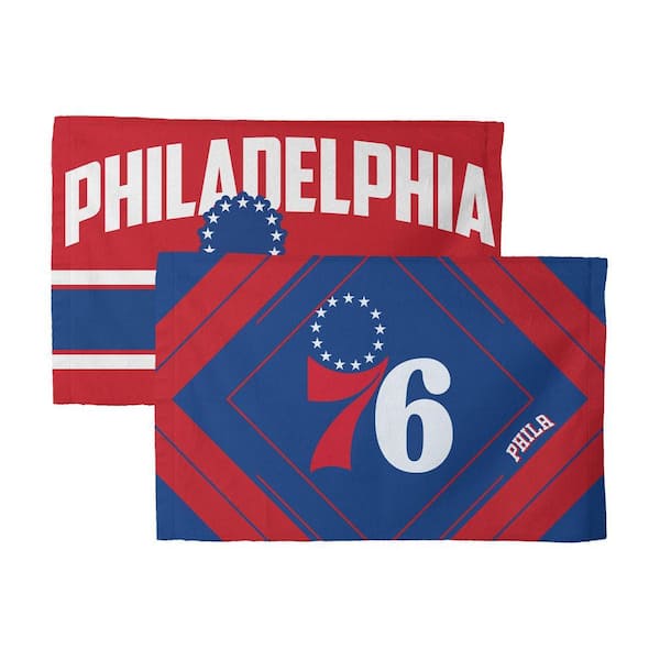 NBA 76ERS Pick-N-Roll Cotton/Polyester Blend  Graphic MultiColor Fan Towel (2-Pack)