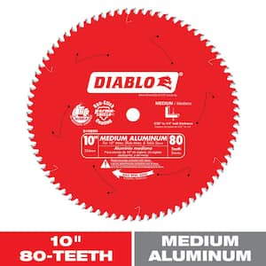 10in. x 80-Teeth Aluminum Saw Blade for Medium Non-Ferrous Metal and Plastics