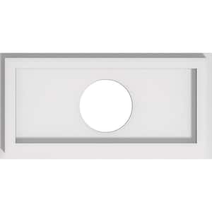 1 in. P X 12 in. W X 6 in. H X 3 in. ID Rectangle Architectural Grade PVC Contemporary Ceiling Medallion