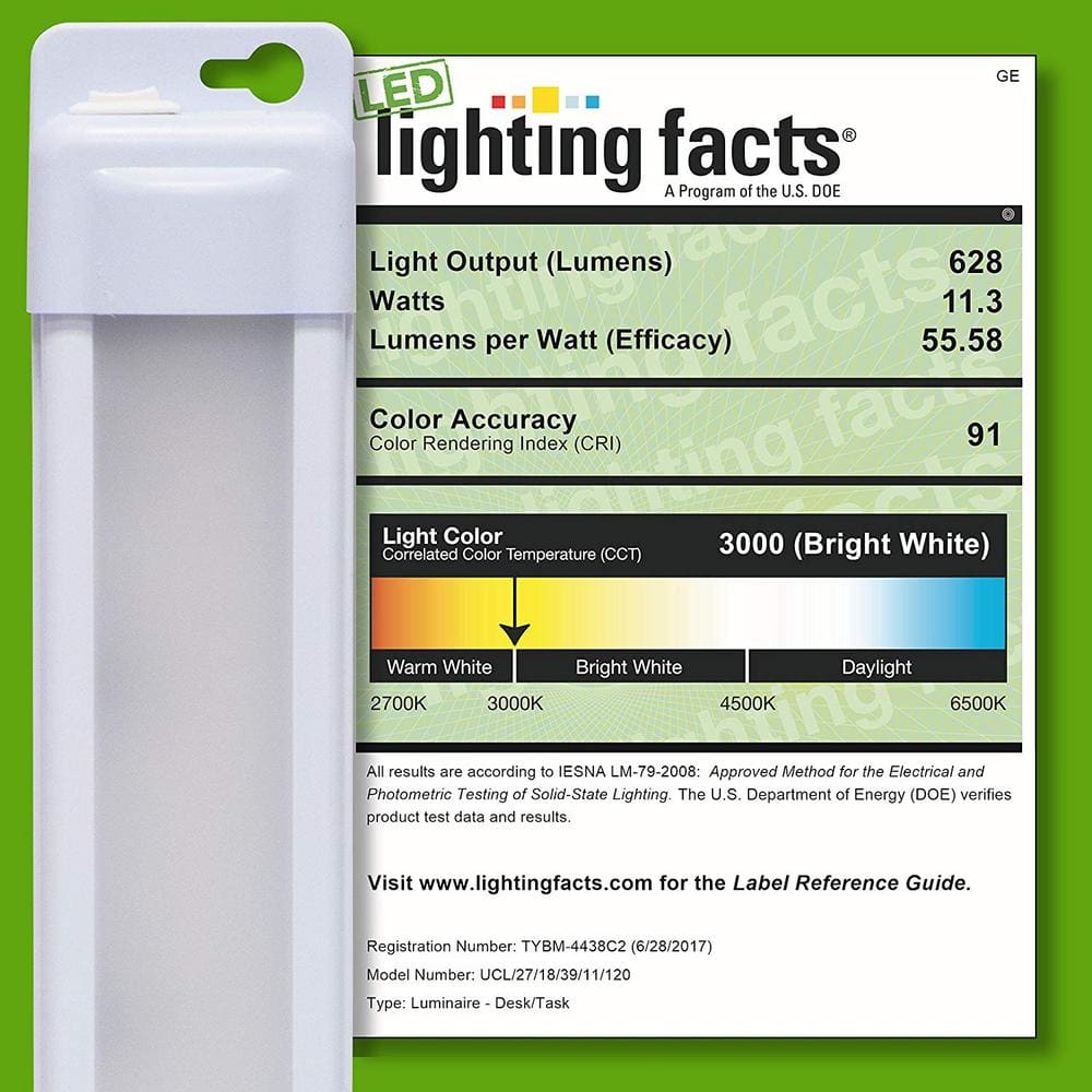 Enbrighten 18-inch White LED Under Cabinet Light Fixture
