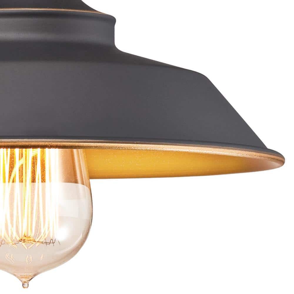 Iron Hill 30" Bronze 3-Light Industrial Bathroom Vanity Light
