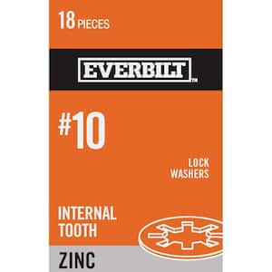 #10 Zinc-Plated Steel Internal Tooth Lock Washers (18-Pack)