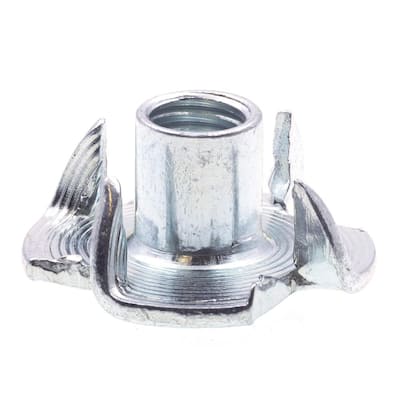 Prime-Line 9078013 T-Nuts 25-Pack 3-Prong 1/4 in.-20 X 7/16 in. Zinc Plated Steel Prime-Line 9078013 T-Nuts 25-Pack 3-Prong 1/4 in.-20 X 7/16 in. Zinc Plated Steel