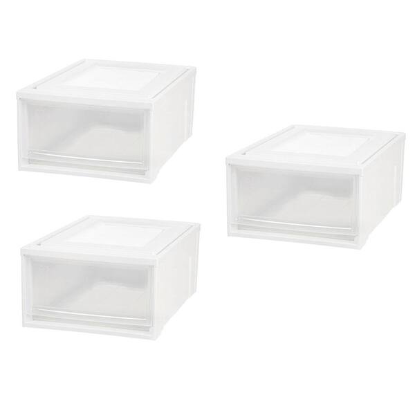 IRIS 15.75 in. x 9 in. White Medium Box Chest Drawer (3-Pack)