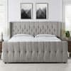 Jennifer Taylor David Silver Grey King Upholstered Bed 52030-4-857-2 ...