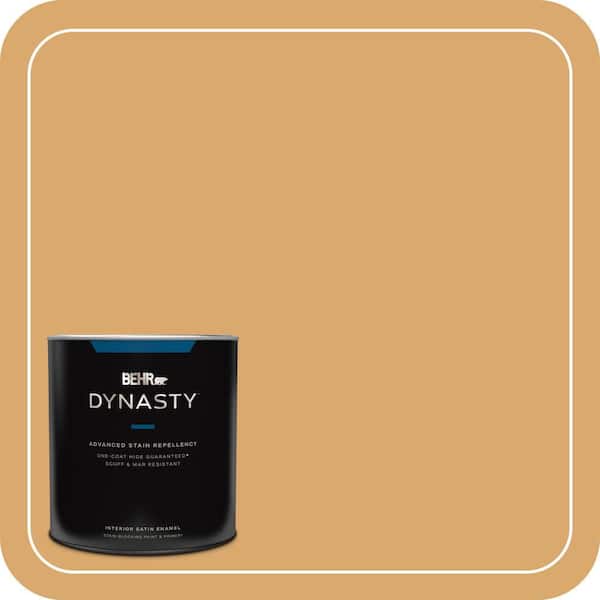 BEHR DYNASTY 1 qt. #ICC-70 Flower Field Satin Enamel Interior Stain-Blocking Paint & Primer