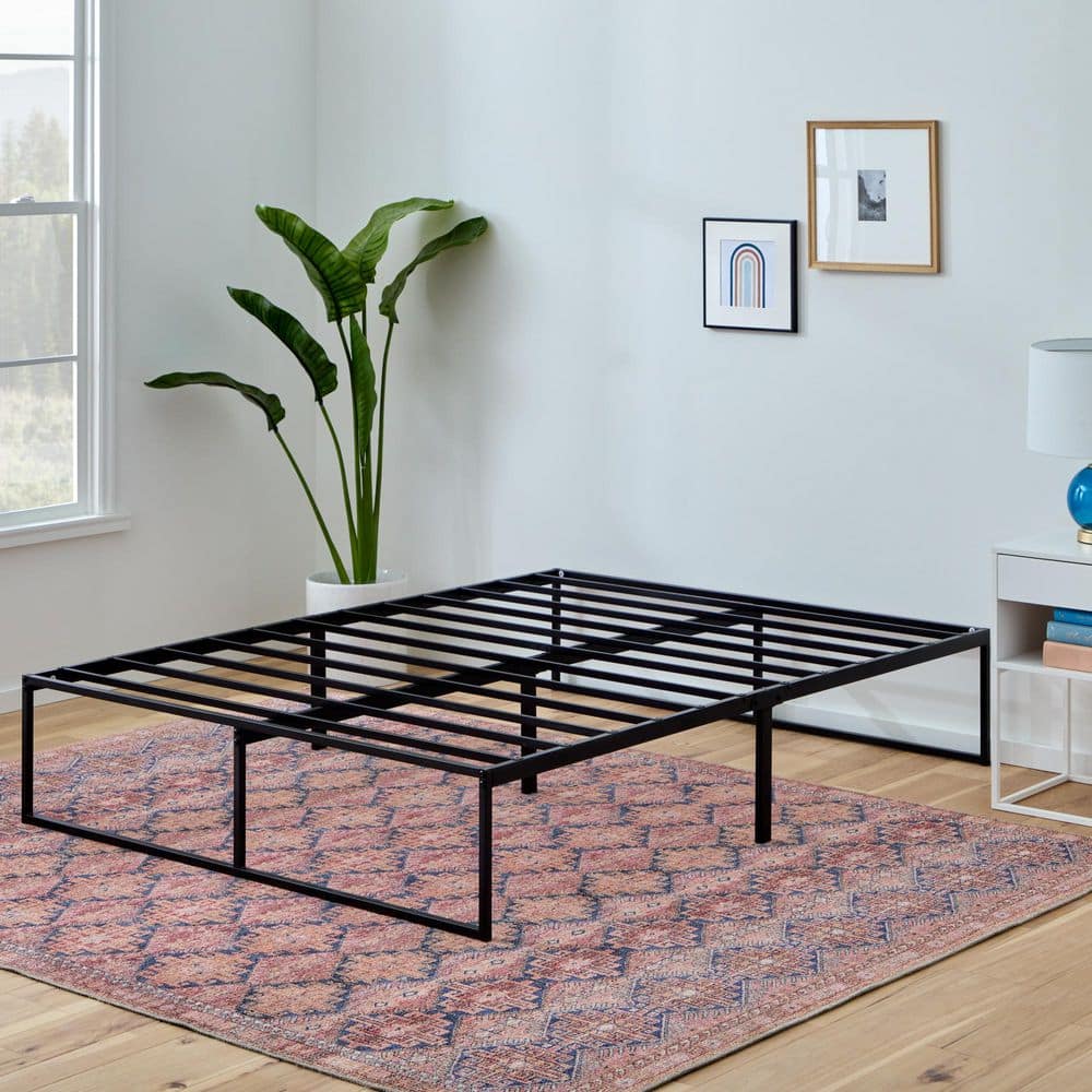 Brookside 14 in. Black Twin XL Modern Platform Bed Frame