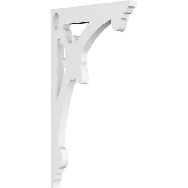 Ekena Millwork 5/8 in. W x 15/8 in. H x 6 1/2 in. D PVC Stanford Bracket