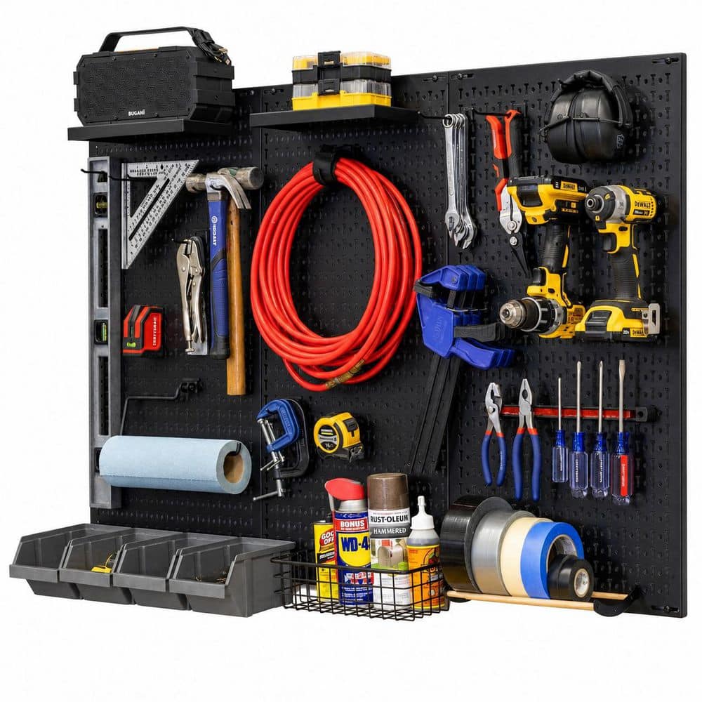 StoreYour 32 in. H x 51 in. W Pegboard Panels in Black (3-Pack) price history on PriceWatchPro