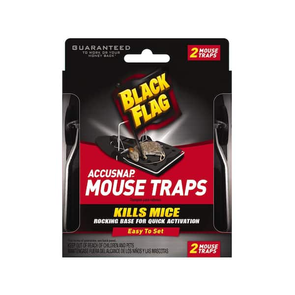 Black Flag Plastic Snap Mouse Trap (2-Pack)