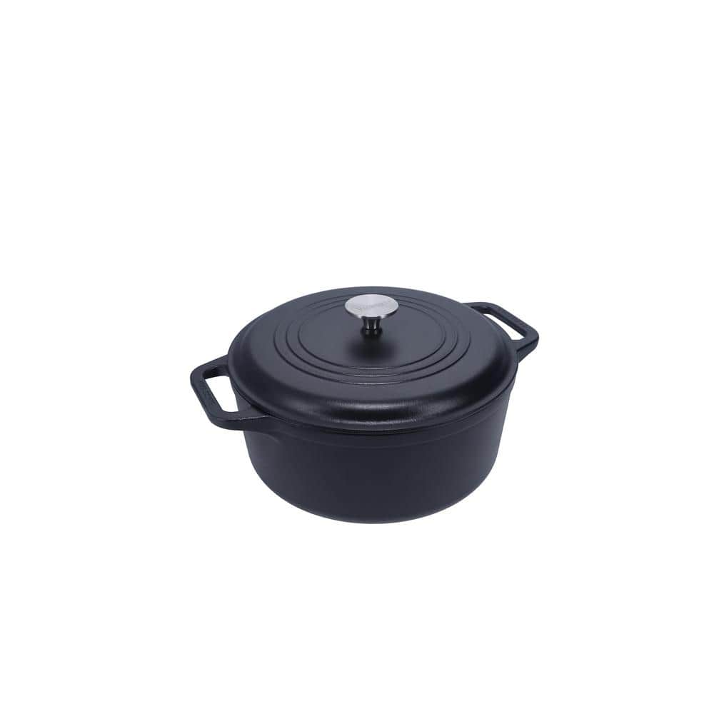 Pre-Seasoned Black Dutch Oven Pot with Lid Oval Shape 14x10
