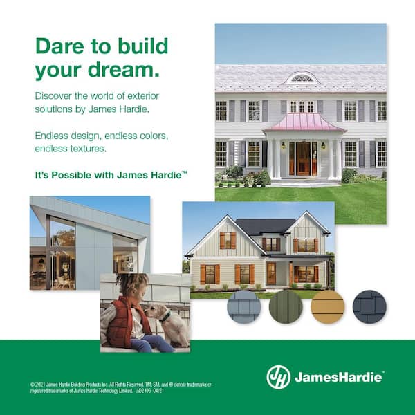 James Hardie Sample Board Statement Collection 6.25 in x 4 in. Evening Blue  Fiber Cement Siding 6000659 - The Home Depot
