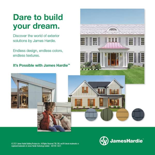 James Hardie Sample Board Statement Collection 6.25 in x 4 in