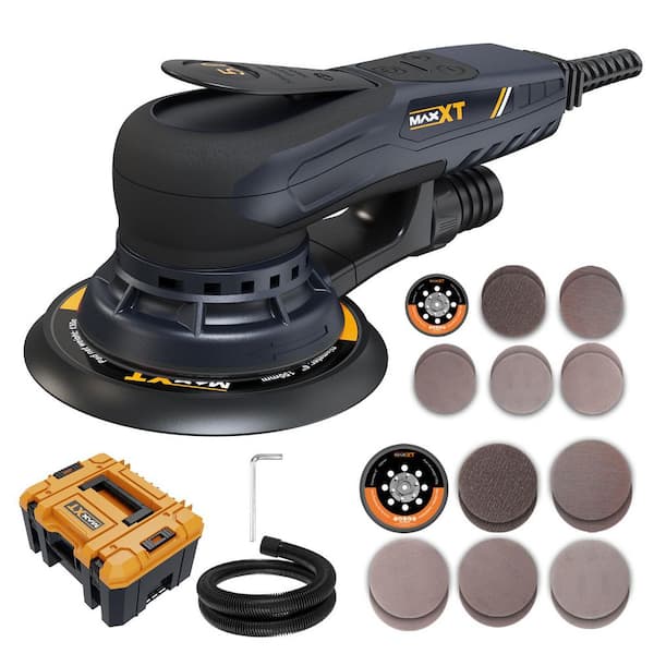 1/2 in. x 0.5 ft. x Electric 5mm Random Orbital Sander with Tool Case, with Brushless Motor, 5 and 6 in. Sanding Pads
