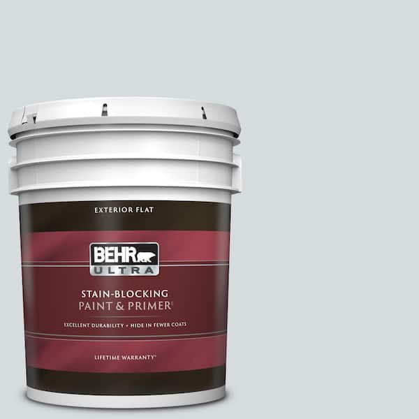BEHR ULTRA 5 gal. Home Decorators Collection #HDC-CT-16 Billowing Clouds Flat Exterior Paint & Primer