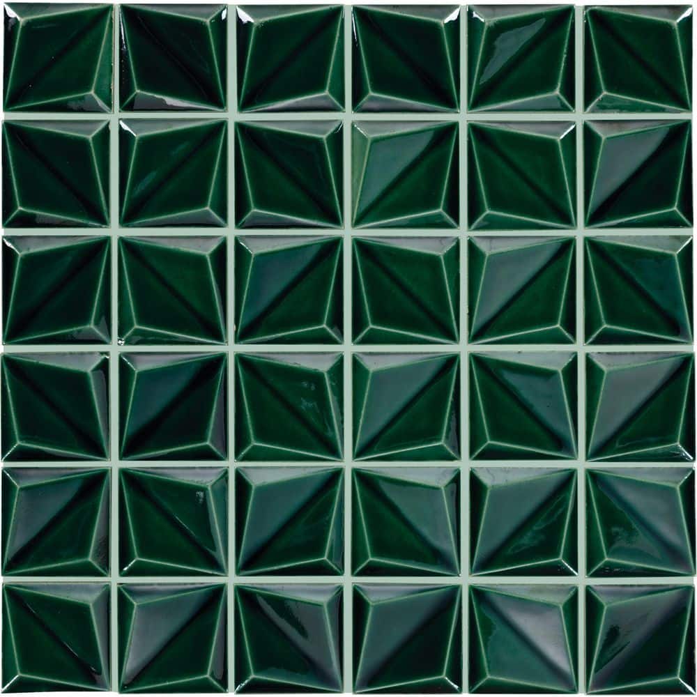羊毛フェルト Listed exclusively for gloriafung0207 Daltile Artefino Vintage Jade 12 in. x 12 in. Glossy Porcelain