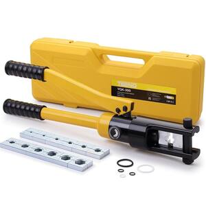 Berliii 10 Ton Hydraulic Wire Crimper Kit – 9 Dies For Battery Cable Lugs, Terminal Crimping Tool