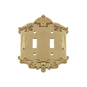 Nostalgic Warehouse 720007 Meadows Switch Plate with Toggle and Outlet Satin Nickel 