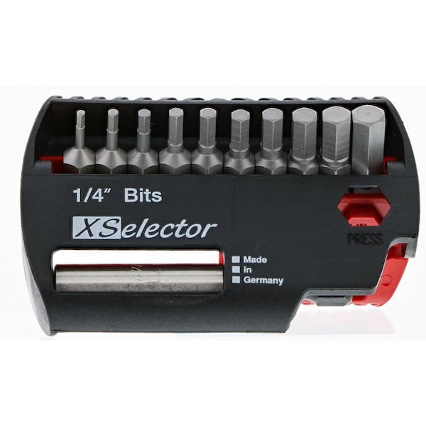Wiha Hex XSelector and Magnetic Bit Holder Set-1/16-1/4 (11-Piece