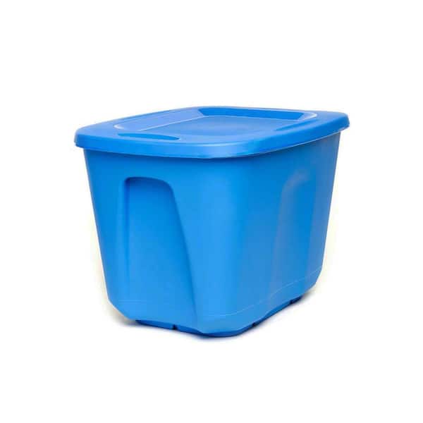 .com: HOMZ 6610DWBLDC.05 Plastic Storage Tote with Lid, 10 Gallon,  Blue, Stackable, 5-Pack : Home & Kitchen