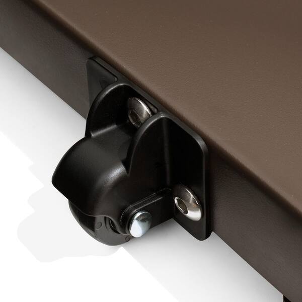 40 lbs. Concrete Patio Umbrella Base in Brown with Wheels