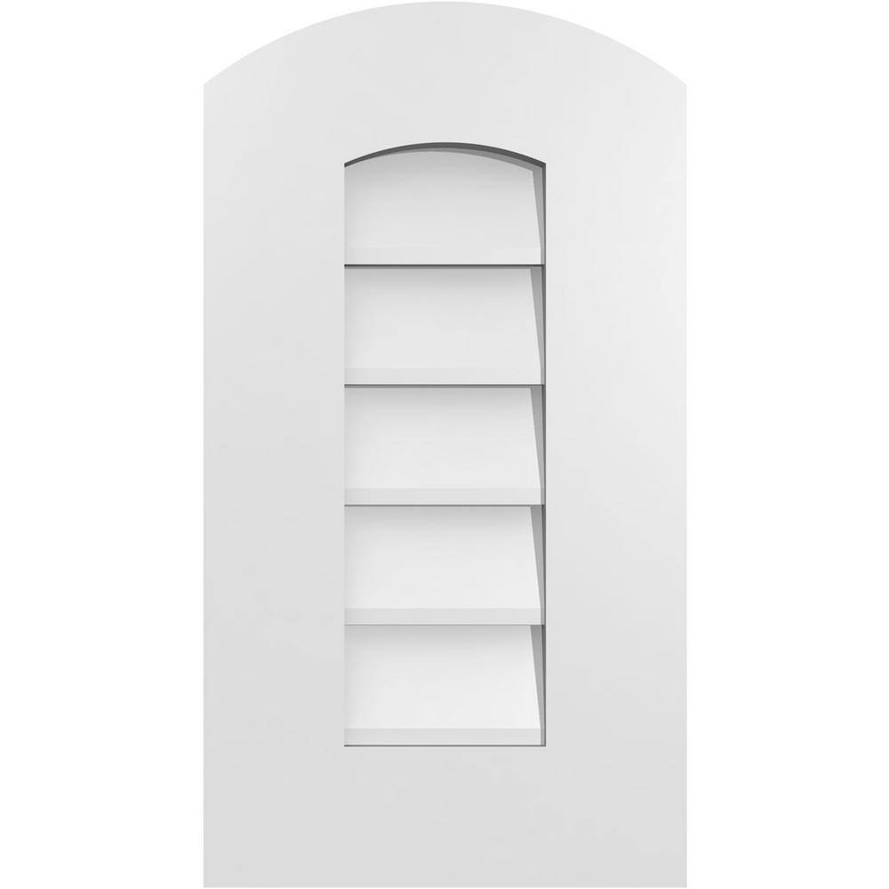 Ekena Millwork 12 in. x 22 in. Arch Top Surface Mount PVC Gable Vent