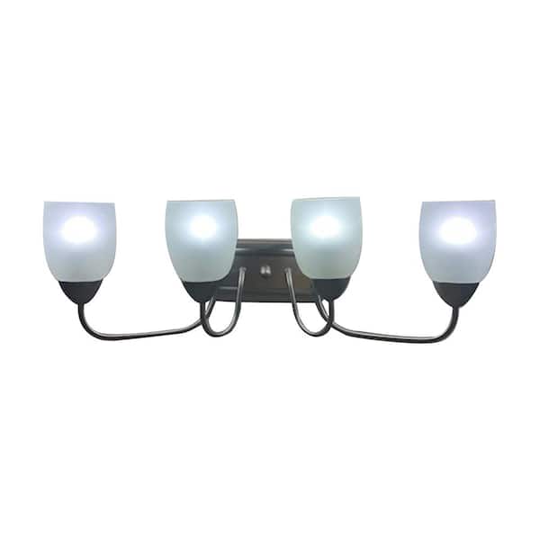 Unbranded Lawrence 29 in. 4 Lights Brushed Nickel Vanity Light