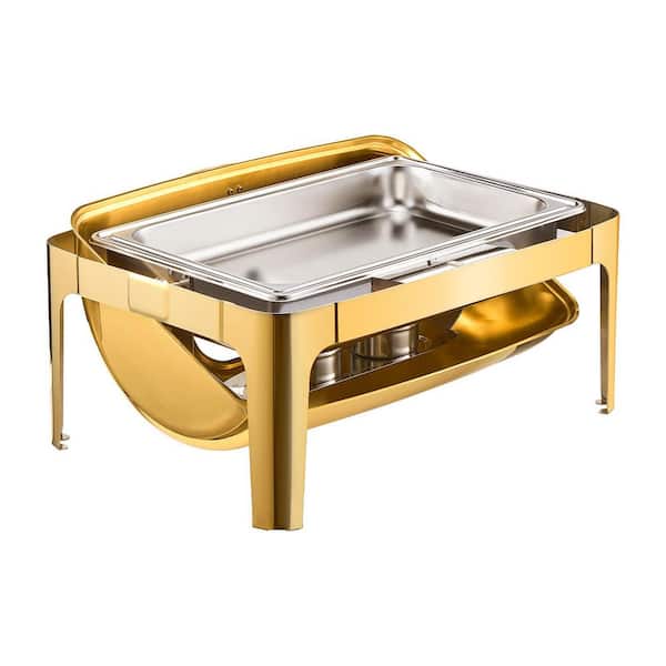 SKYSHALO Buffet Chafing Dish Set, 9 qt. Full Size Pan, Visible Lid