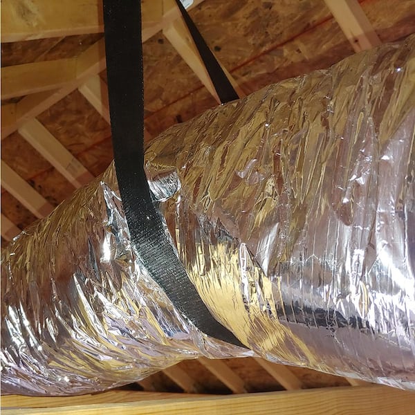 4 in. x 25 ft. Insulated Flexible Duct R6 Silver Jacket