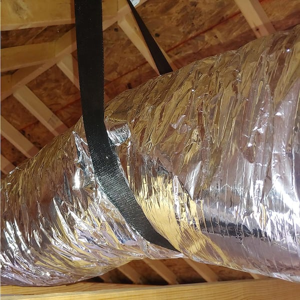 8 in. x 25 ft. Insulated Flexible Duct R8 Silver Jacket (Pack of 6)