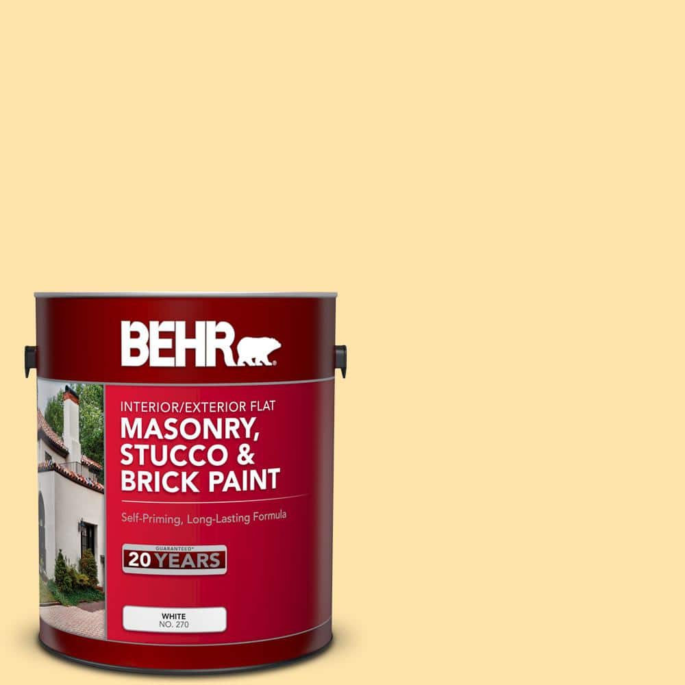 1 gal. #P270-3 Sunflower Seed Flat Interior/Exterior Masonry, Stucco and Br