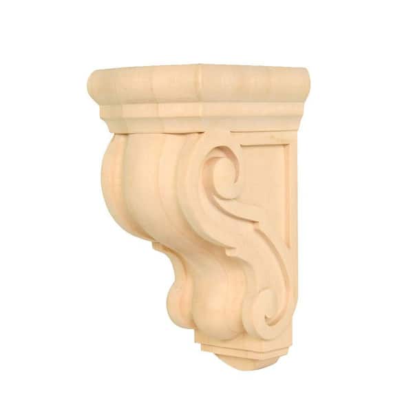 Waddell WADCR 321 5-1/2 in. x 4-1/2 in. x 9-1/2 in. Basswood Classic Corbel