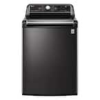 5.5 cu. ft. Large Capacity Smart Top Load Washer with Impeller, NeveRust Drum, TurboWash3D, Steam in Black Steel