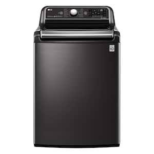 5.5 cu. ft. Large Capacity Smart Top Load Washer with Impeller, NeveRust Drum, TurboWash3D, Steam in Black Steel
