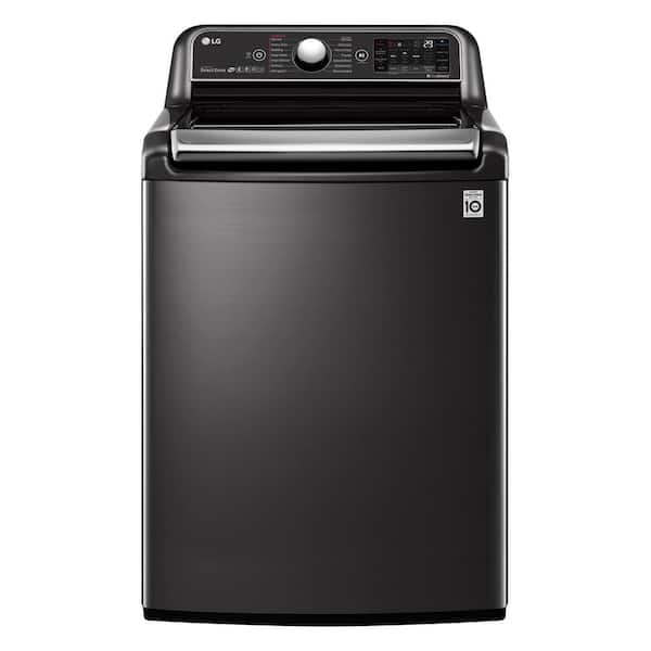 LG 5.5 cu. ft. SMART Top Load Washer in Black Steel with Impeller, Allergiene Steam Cycle and TurboWash3D Technology