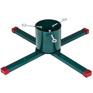 Green Metal Live Christmas Tree Stand - For Trees up to 9 ft. Tall