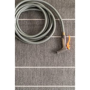 Alaina Gray Doormat 2 ft. x 3 ft.  Indoor/Outdoor Patio Area Rug