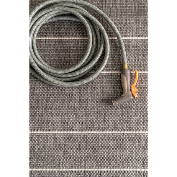 Alaina Gray 4 ft. x 6 ft. Indoor/Outdoor Patio Area Rug