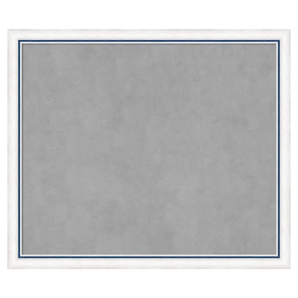 Amanti Art Morgan White Blue 26 in. x 22 in Framed Magnetic Board