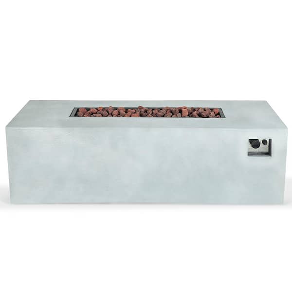 60 In 50000 Btu Rectangle Concrete, 60 Inch Fire Pit Table