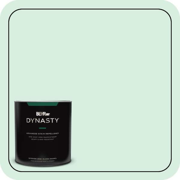 BEHR DYNASTY 1 qt. #P410-1 Pondscape Semi-Gloss Enamel Interior Stain-Blocking Paint & Primer