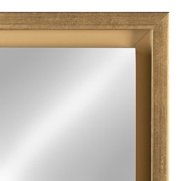 Kate and Laurel Rhodes 48 in. x 16 in. Classic Octagon Framed Gold Wall  Accent Mirror 218368 - The Home Depot