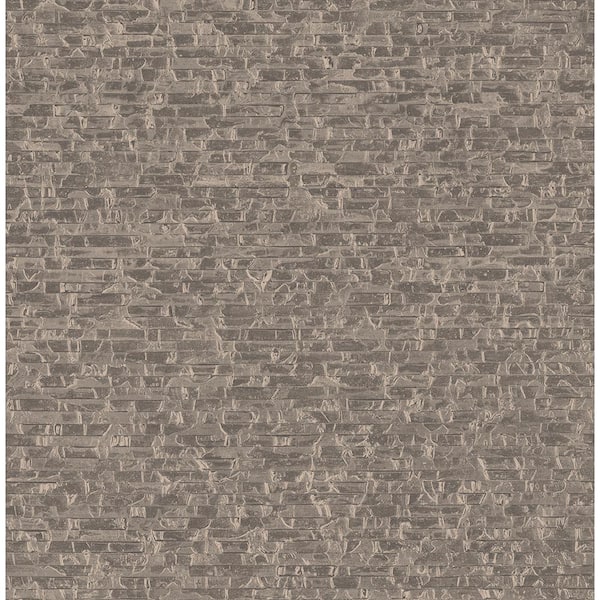 A-Street Prints Belvedere Taupe Faux Slate Paper Strippable Wallpaper (Covers 56.4 sq. ft.)