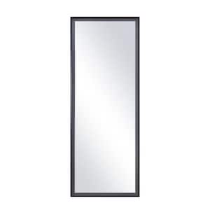 Dequan 1.6 in. W x 53 in. H Aluminum Black Full Length Decorative Mirror With Touch Sensor