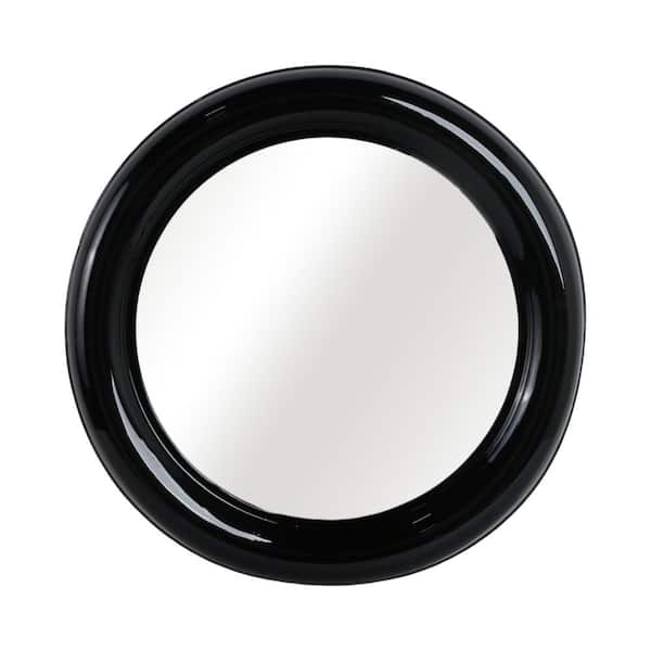 Liv & Skye Black 36 in. x 36 in. Modern Round Metal Framed Mirror