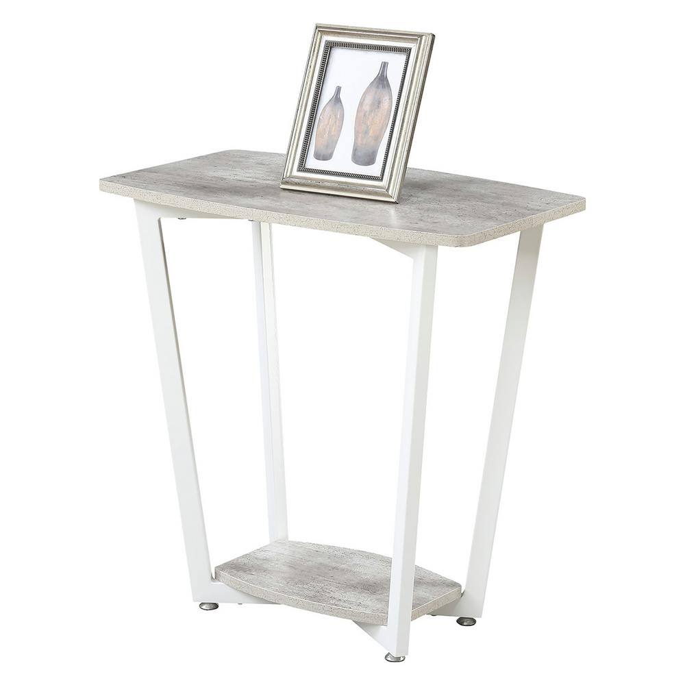 Urban Industrial Graystone 24" Stone and Metal End Table