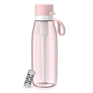 36 oz. Filtered Water Bottle Purify Tap Water Into Healthy Drinking Tasting Water in Pink