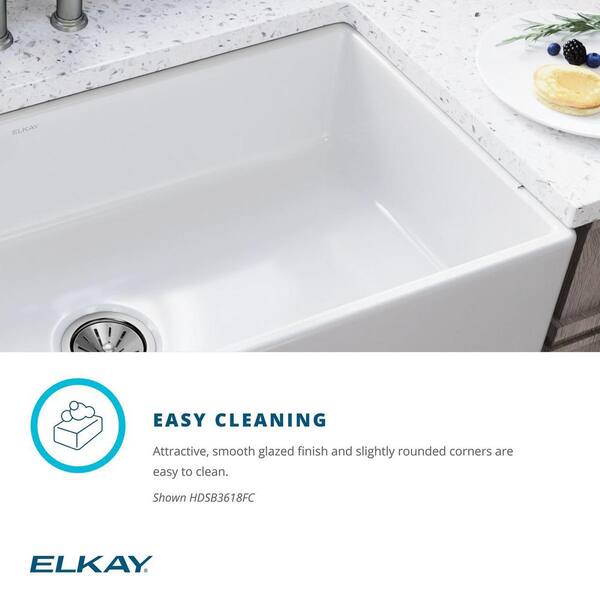 Burnham White Fireclay 36 in. Single Bowl Farmhouse Apron Kitchen Sink Burnham White Fireclay 36 in. Single Bowl Farmhouse Apron Kitchen Sink