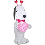 3.5 ft. Tall Airblown Valentine Snoopy with Heart Headband